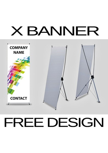 Şık Metalik x Banner - Hafif ve Dayanıklı Tanıtım Afişi