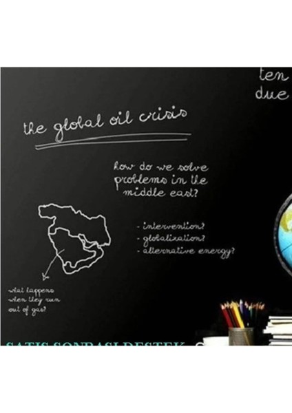 Kendinden Yapışkanlı Siyah Kara Tahta Sticker 60X200 cm modelleri