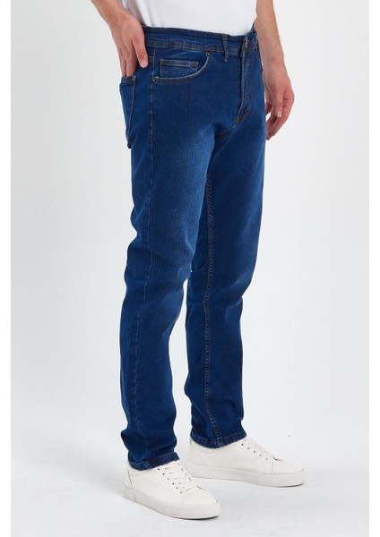 Erkek Fermuarlı Taşlı Klasik Jeans fiyatları