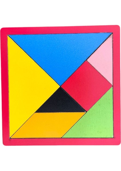 Ahşap Tangram 15 Cm, 5'li Set, Eğlenceli ve Öğretici Oyuncak