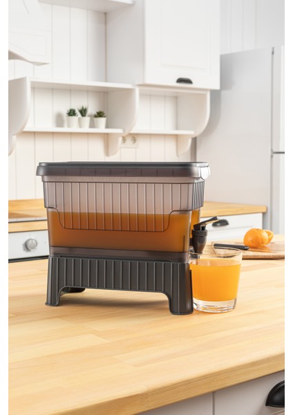 4 Litre Dolap Içi , Ayaklı Su Limonata Meşrubat Sebili -Beyaz