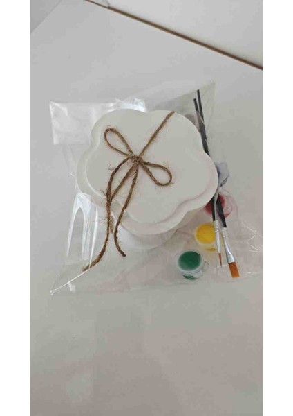 Taş Tozu Boyanabilir Çiçekli Kutu Set