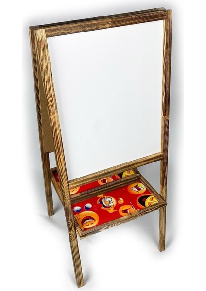 Emoji Baskılı Çift Taraflı Ahşap Yazı Tahtası 100X42 Siyah fırsatları