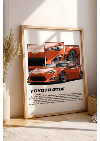 Toyota GT86 Çerçeveli Tablo - Toyota Car Poster