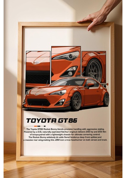 Toyota GT86 Çerçeveli Tablo - Toyota Car Poster fiyatları