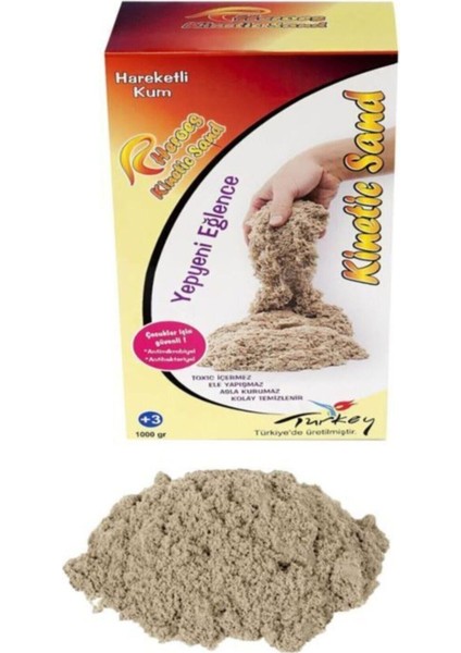 Sarı Kinetik Kum 500 Gr, Eğlenceli ve Yaratıcı Oyun Seti