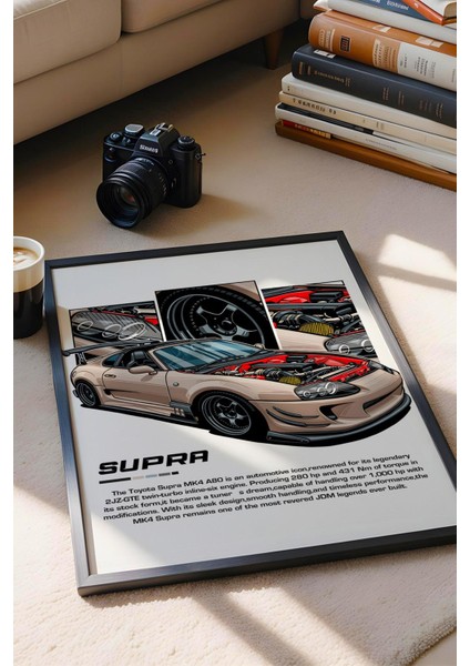 Supra Mk4 A80 Çerçeveli Tablo - Toyota Car Poster fiyatları