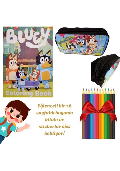 Renkli Boyama ve Çanta Seti, Stickerli, 12'li Boya Kalemi, Eğlence Dolu Hediye modelleri