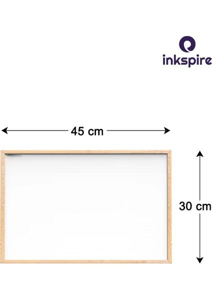 30X45 cm Doğal Ahşap Çerçeveli Silinebilir Beyaz Yazı Tahtası fiyatları