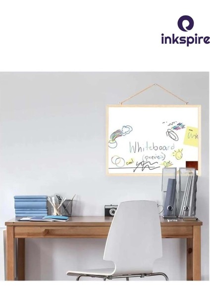 30X45 cm Doğal Ahşap Çerçeveli Silinebilir Beyaz Yazı Tahtası indirimleri