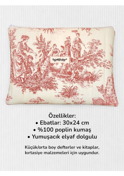 Desenli Pofuduk Organizer Çanta 30X24 Cm, Defter ve Kırtasiye Malzemeleri Için modelleri