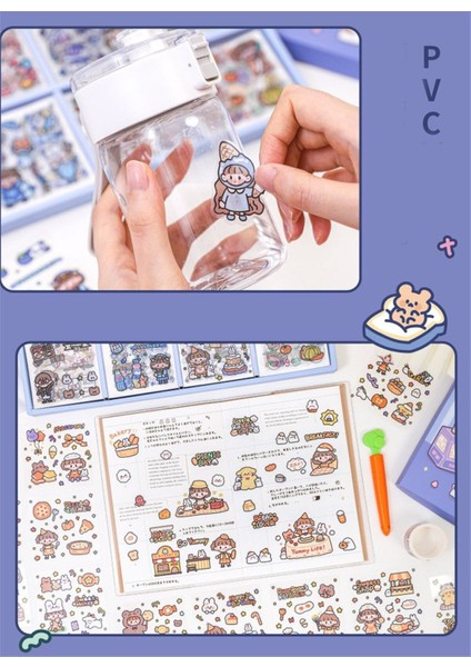 Kawaii Sticker Hediye Kutusu, 200 Yaprak, Mavi Yıldız Takımı, Eğlenceli ve Şık Tasarım fiyatları