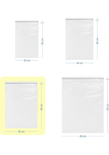 35X45+5CM Lüx Mat Beyaz Cepsiz Kargo Poşeti fiyatları