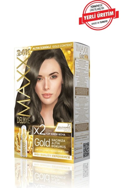 Maxx Deluxe Gold Series Saç Boya Seti 2 Tüp Boya 2 Oksidan 30 Harika Renk Seçeneği