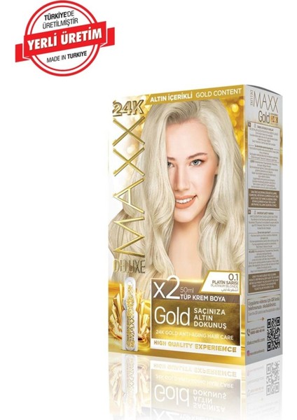 Gold Series Saç Boya Seti 2 Tüp Boya 2 Oksidan 30 Harika Renk Seçeneği