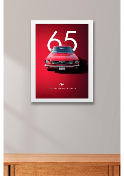1965 Ford Mustang Fastback Çerçeveli Tablo - Special Edition Car Poster fiyatları