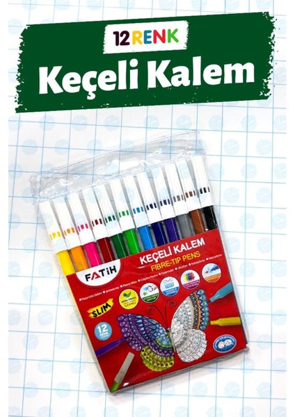 Renkli Kırtasiye Seti: Kalem, Silgi, Kalemtraş ve Kuru Keçeli, Pastel ve Sulu Seçenekler modelleri