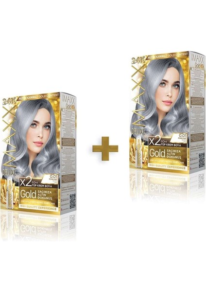 Golden Beauty 24K 0.01 Füme Gri Boya Seti 2 Adet
