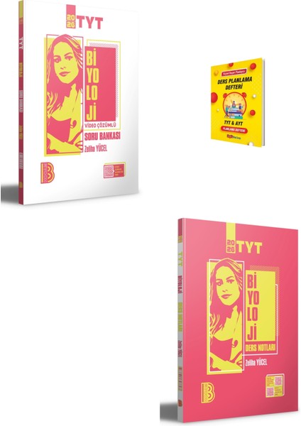 Tyt Biyoloji Video Çözümlü Soru Bankası ve Ders Notları + Planlama Defteri