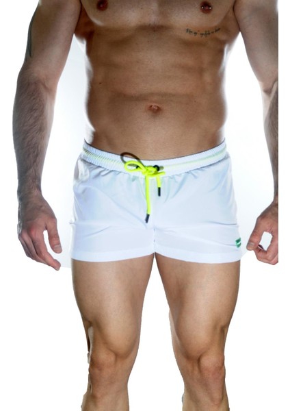 Erkek Beyaz Mini Mayo Short