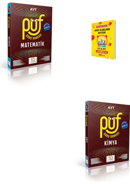 Ayt Püf Matematik ve Kimya Soru Bankası + Planlama Defteri