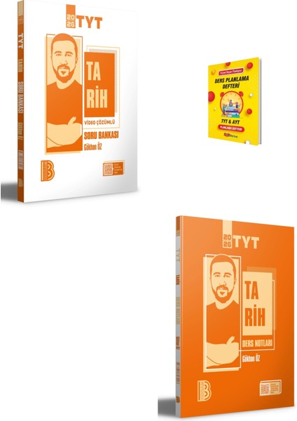 Tyt Tarih Video Çözümlü Soru Bankası ve Ders Notları + Planlama Defteri