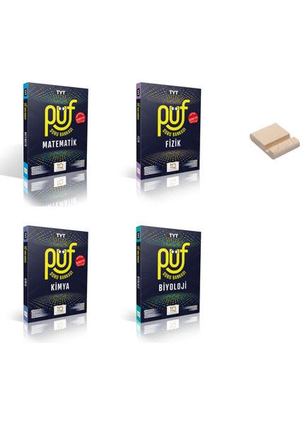 Tyt Püf Matematik Fizik Kimya ve Biyoloji Soru Bankası 4lü Set + Telefon Tutucu