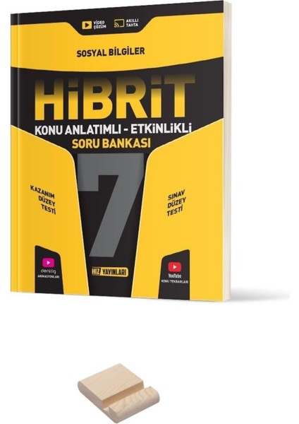 7. Sınıf Konu Anlatımlı - Etkinlikli Sosyal Bilgiler Hibirit Soru Bankası + Telefon Tutucu
