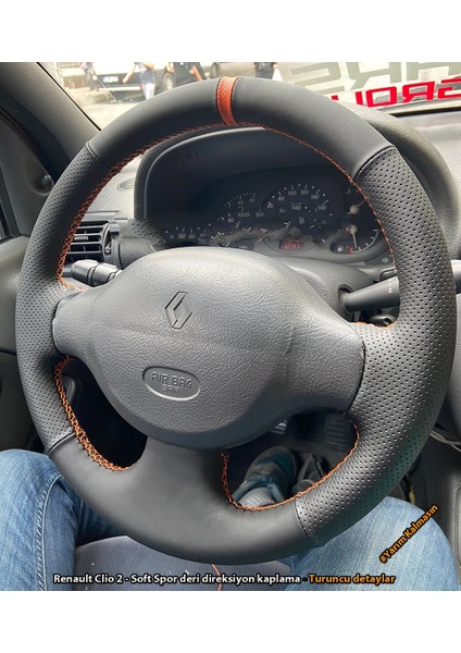 Clio 2 Araca Özel Direksiyon Kılıfı (Noktalı Soft Yüzüklü) fiyatları