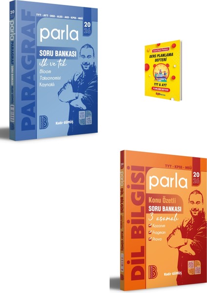 Tyt Parla Paragraf ve Dil Bilgisi Konu Özetli Soru Bankası + Planlama Defteri