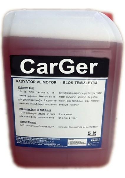 Radyatör ve Motor Blok Temizleme 5 Litre