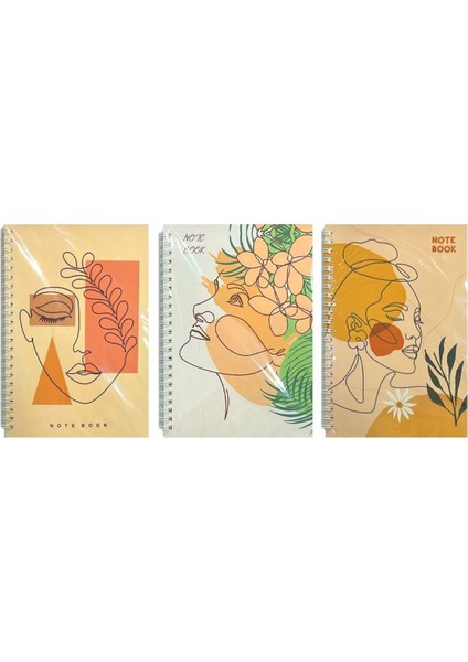 A5 Spiralli Çizgili Defter, 14X21 Cm, 1 Adet