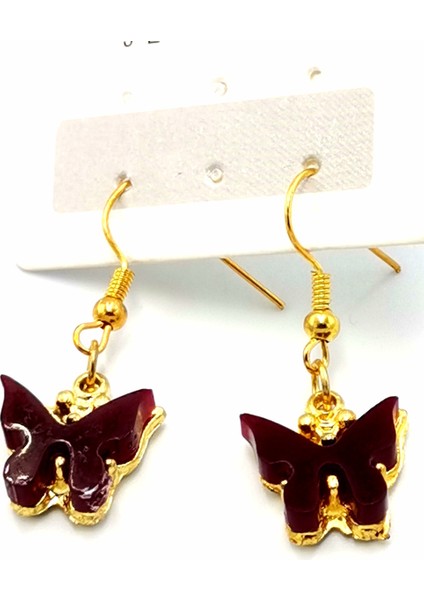 Renkli Kararmaz Papatya Figürlü Lüks Küpe