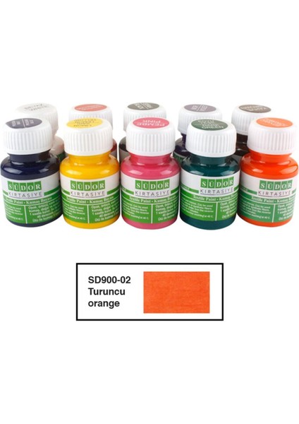 Turuncu Kumaş Boyası 25 Ml, Canlı Renk, Hobi ve Sanat Için Uygun