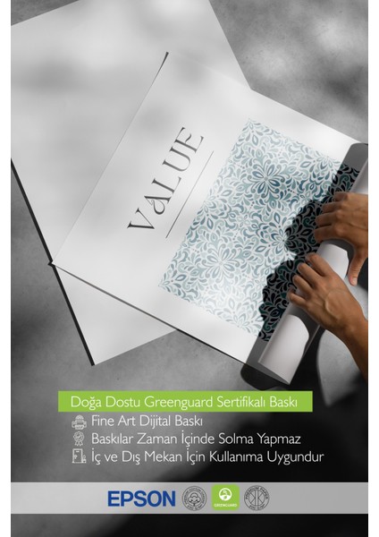 Ahşap Çerçeveli Tablo, Value Minimal Mavi Desen, Çalışma Odası Dekoru Poster No: 112094