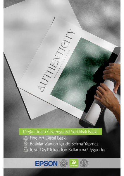 Siyah Çerçeveli Tablo, Authenticity Yeşil Yaprak, Çalışma Odası Dekoru Poster No: 112096