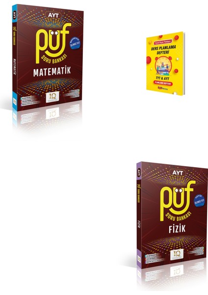 Ayt Püf Matematik ve Fizik Soru Bankası + Planlama Defteri