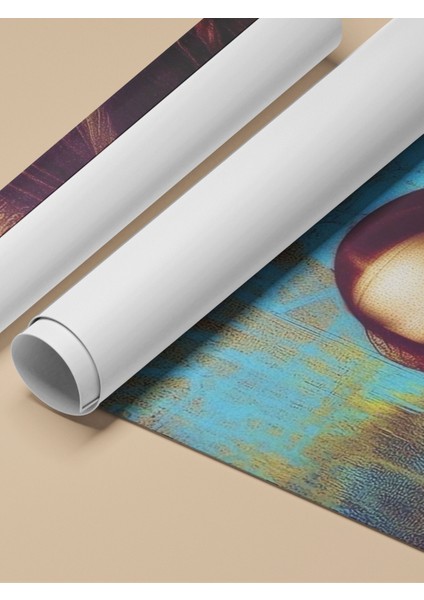 Çerçevesiz Poster, Mona Lisa Sakız Mizahi Tasarım, Çalışma Odası Dekoru Poster No: 111187 fırsatları