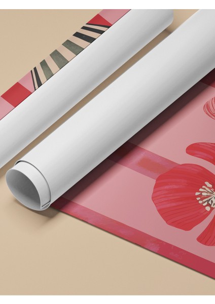 Çerçevesiz Poster, Kırmızı Fon Gelincik, Salon Dekoru Poster No: 111678 fırsatları