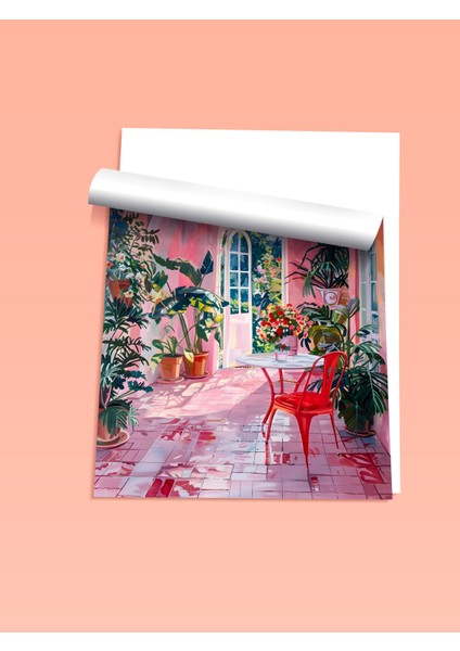 Çerçevesiz Poster, Pembe Kapı Manzarası, Salon Dekoru Poster No: 111917 fiyatları