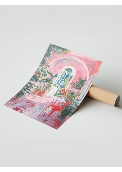 Çerçevesiz Poster, Pembe Kapı Manzarası, Salon Dekoru Poster No: 111917 modelleri