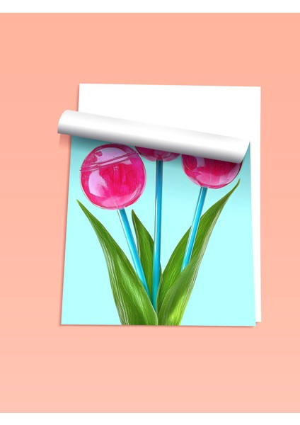 Çerçevesiz Poster, Şeker Ağacı Illüstrasyonu, Yatak Odası Dekoru Poster No: 111288 fiyatları