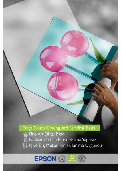 Çerçevesiz Poster, Şeker Ağacı Illüstrasyonu, Yatak Odası Dekoru Poster No: 111288