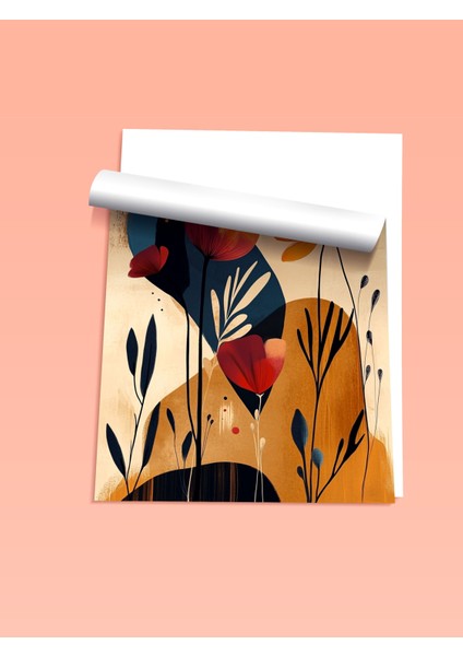 Çerçevesiz Poster, Sarı Kırmızı Gelincikler, Salon Dekoru Poster No: 111560 fiyatları