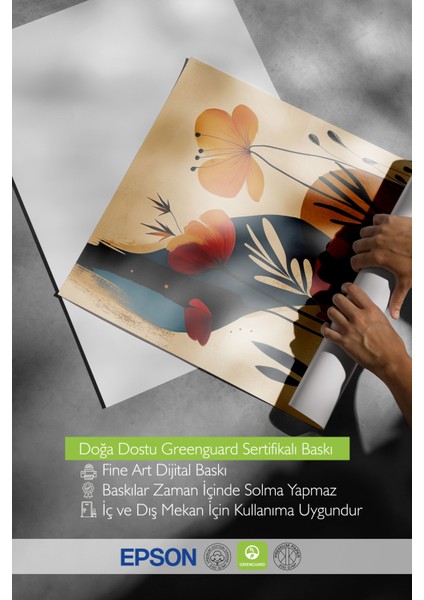 Çerçevesiz Poster, Sarı Kırmızı Gelincikler, Salon Dekoru Poster No: 111560