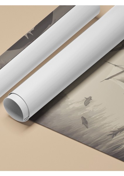 Çerçevesiz Poster, Sepya Yelkenli Gemi, Salon Dekoru Poster No: 112306 fırsatları