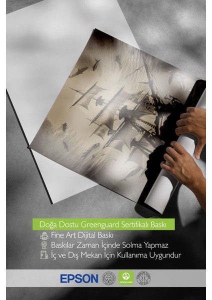 Çerçevesiz Poster, Sepya Yelkenli Gemi, Salon Dekoru Poster No: 112306