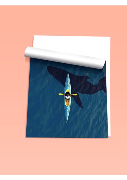 Çerçevesiz Poster, Kanoda Kürek Çeken Kişi, Ofis Dekoru Poster No: 111375 fiyatları