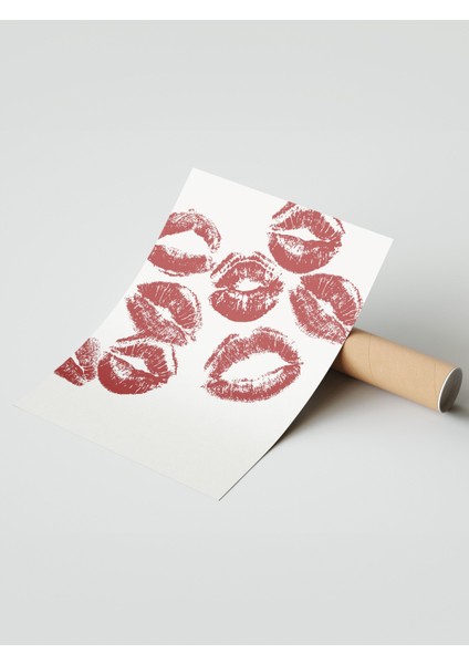 Çerçevesiz Poster, Kırmızı Dudaklar Cesur Canat, Ofis Dekoru Poster No: 111840 modelleri