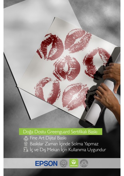 Çerçevesiz Poster, Kırmızı Dudaklar Cesur Canat, Ofis Dekoru Poster No: 111840